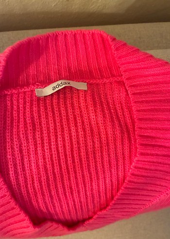 Pembe V Yaka Kadın Triko Süveter - Görsel 2