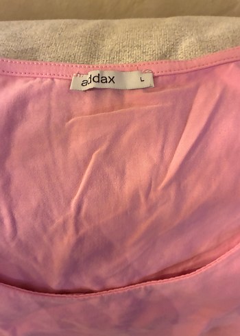 Pembe Kısa Kollu Crop Top - Görsel 2