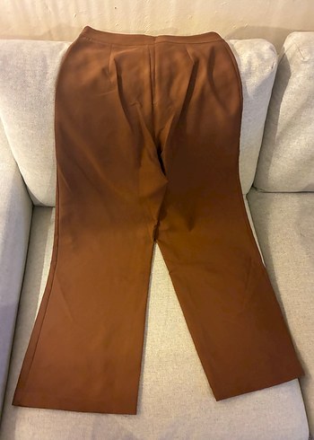 Kadın  Kahverengi Kumaş Pantolon - Görsel 3