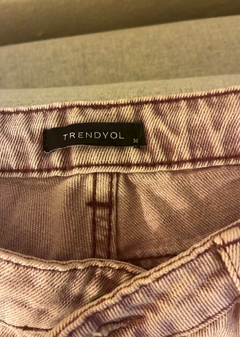 Pembe Yıkamalı Mom Jean - Görsel 3