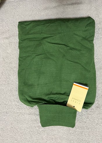 Kadın Yeşil Boğazlı İnce Triko Kazak - Görsel 4