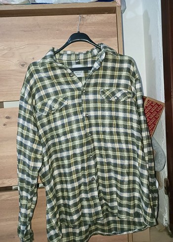 Düğmeli Yeşil Kareli Erkek Gömlek - Görsel 2