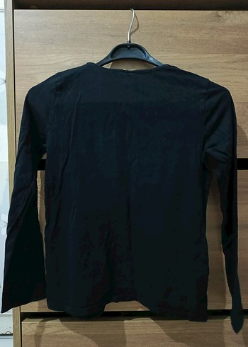 Kız Çocuk Uzun Kollu Simli Baskılı Tişört - Görsel 4