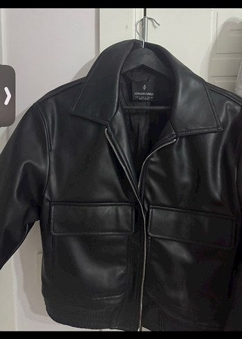 Siyah Deri Kadın Ceket - Görsel 2