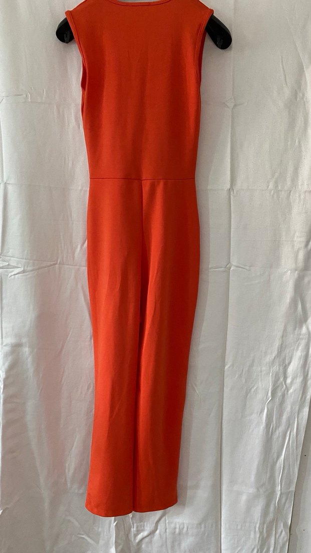 Nar çiçeği Drapeli Kadın Uzun Tulum - Görsel 2