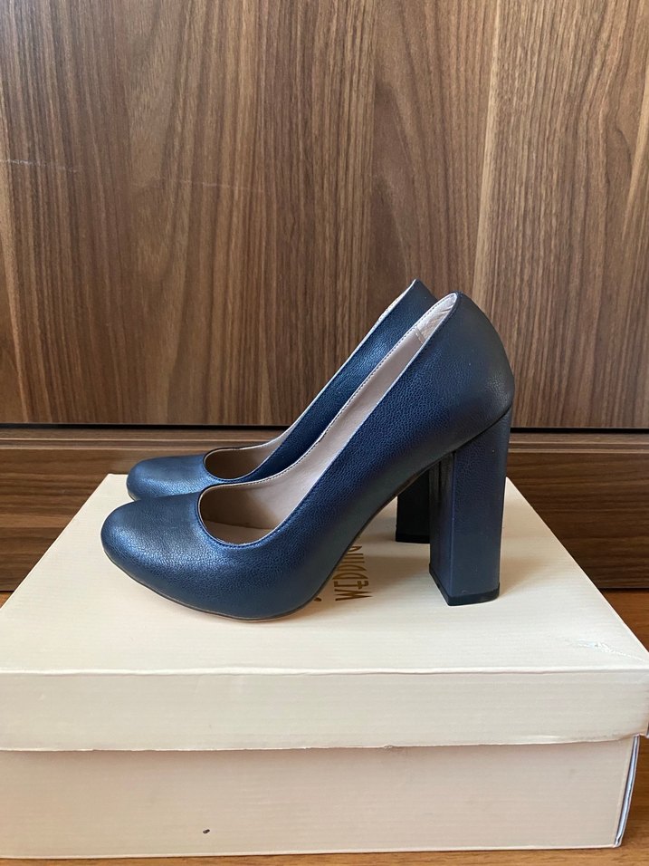 Kadın Mavi Modern Klasik Stiletto - Görsel 2