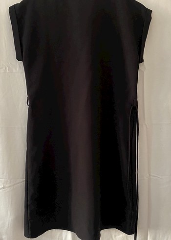 Siyah Mini Düğmeli Kadın Elbise - Görsel 2