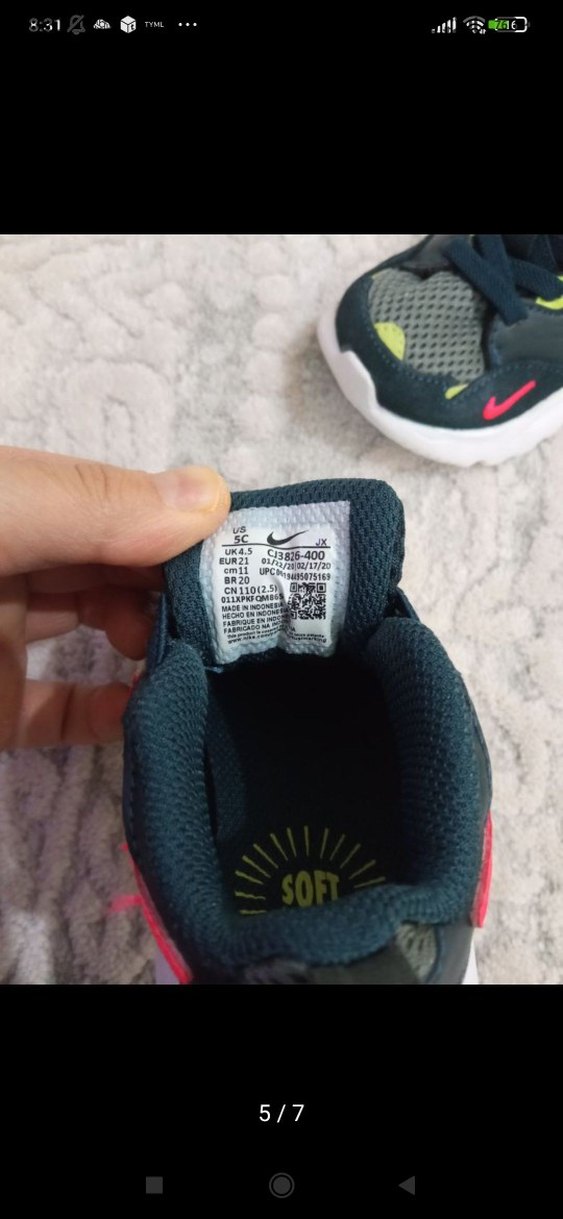 Nike Erkek Çocuk Spor Ayakkabı Velcro - Görsel 5