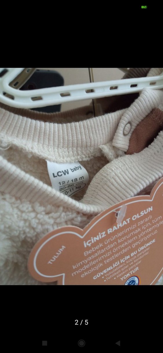 LCW Peluş Detaylı Bebek Tulum - Görsel 3