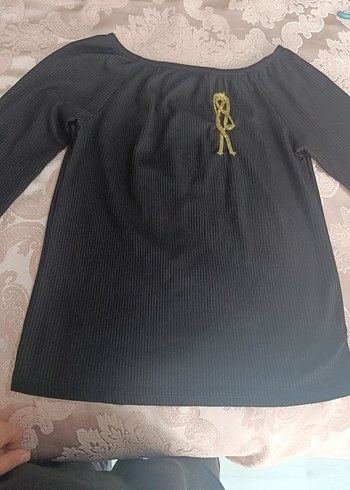 siyah esnek kumaş.degaje yaka. - Görsel 2