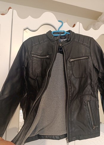 Erkek çocuk deri ceket (9-10 yaşa uygun) - Görsel 4