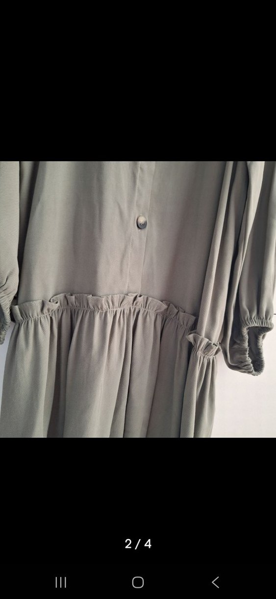 ZARA 11 12 YAŞ Düğmeli Uzun Kollu Elbise - Görsel 2