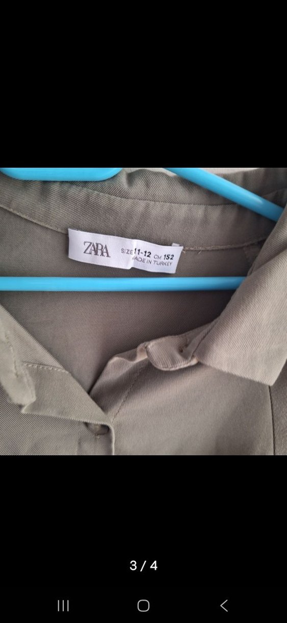 ZARA 11 12 YAŞ Düğmeli Uzun Kollu Elbise - Görsel 3