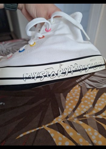 CONVERSE 35 NO Bağcıklı Beyaz Renkli Orjinal - Görsel 2