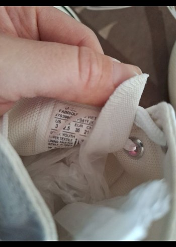 CONVERSE 35 NO Bağcıklı Beyaz Renkli Orjinal - Görsel 5