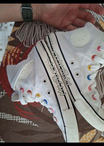 CONVERSE 35 NO Bağcıklı Beyaz Renkli Orjinal - Görsel 3