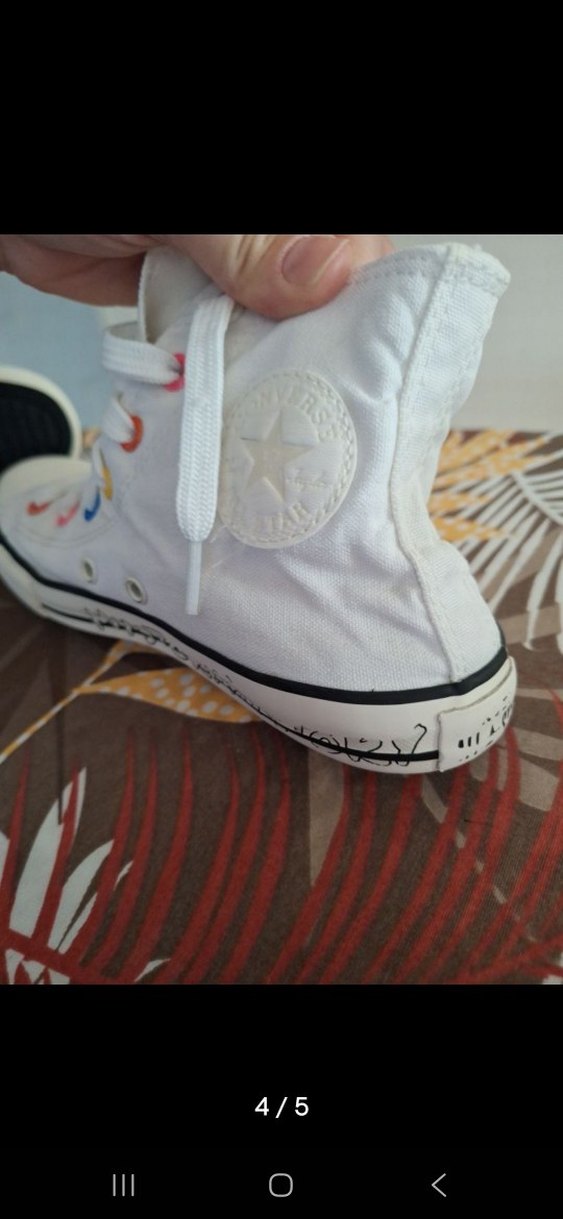 CONVERSE 35 NO Bağcıklı Beyaz Renkli Orjinal - Görsel 4