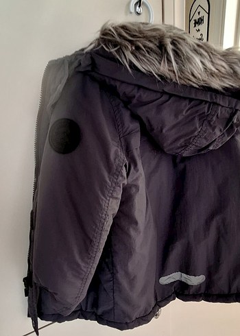 LCW Kürklü Antrasit Erkek çocuk kaban - Görsel 3