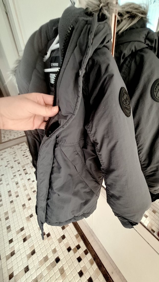 LCW Kürklü Antrasit Erkek çocuk kaban - Görsel 2