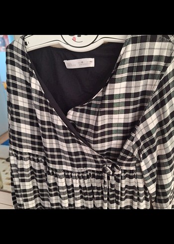 ZARA 10 YAŞ Ekose Elbise Pilili Midi Boy - Görsel 2