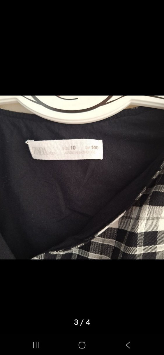 ZARA 10 YAŞ Ekose Elbise Pilili Midi Boy - Görsel 3