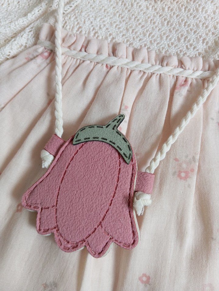 Uzun Kollu Pembe Nakışlı Kız Bebek Elbisesi - Görsel 2