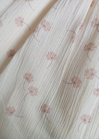 Kız Çocuk Bej Nakışlı Pamuklu Müslin Elbise - Görsel 3