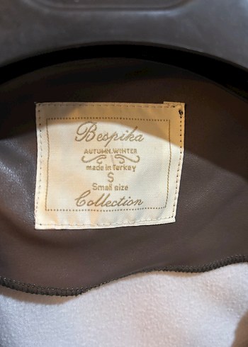 Kahverengi Deri Kadın Biker Ceket - Görsel 3