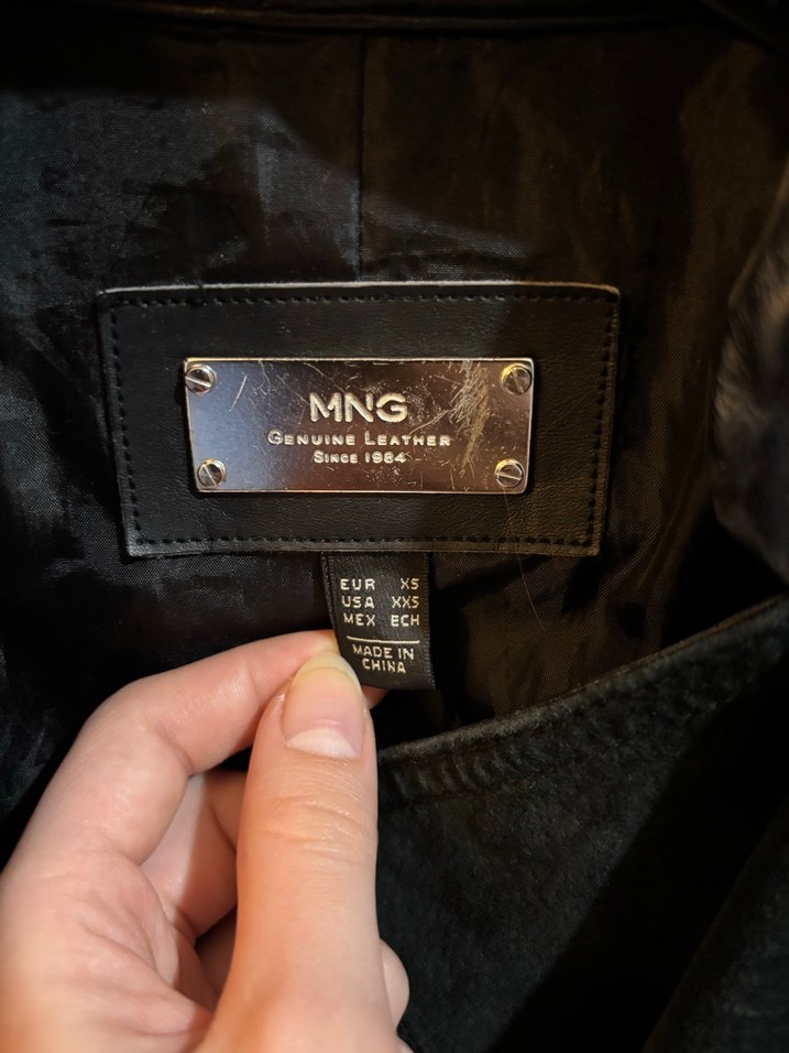 Siyah Deri Biker Ceket Kadın - Görsel 3