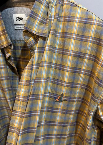 Gri Ekose Desenli Erkek Keten Gömlek - Görsel 3