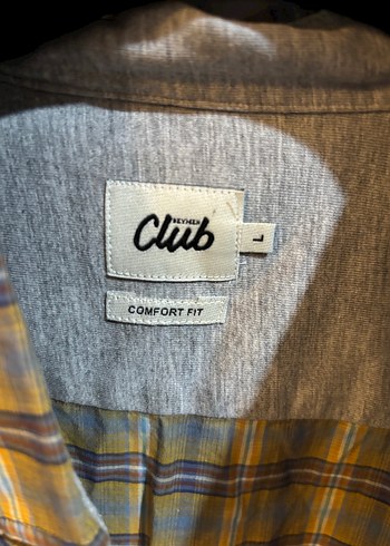 Gri Ekose Desenli Erkek Keten Gömlek - Görsel 2