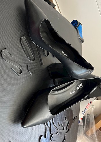 Siyah Kadın Topuklu İş Ayakkabısı - Görsel 2