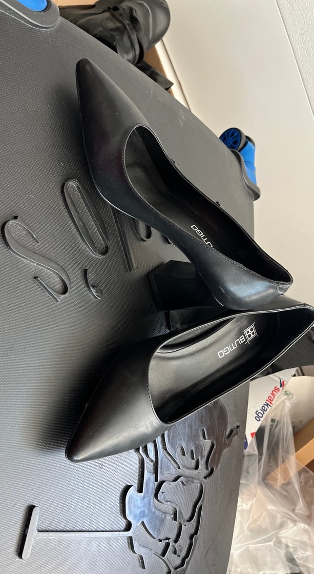 Siyah Kadın Topuklu İş Ayakkabısı - Görsel 2