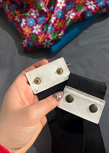 Siyah lastik Goth Tarzı Kadın Kemer - Görsel 2