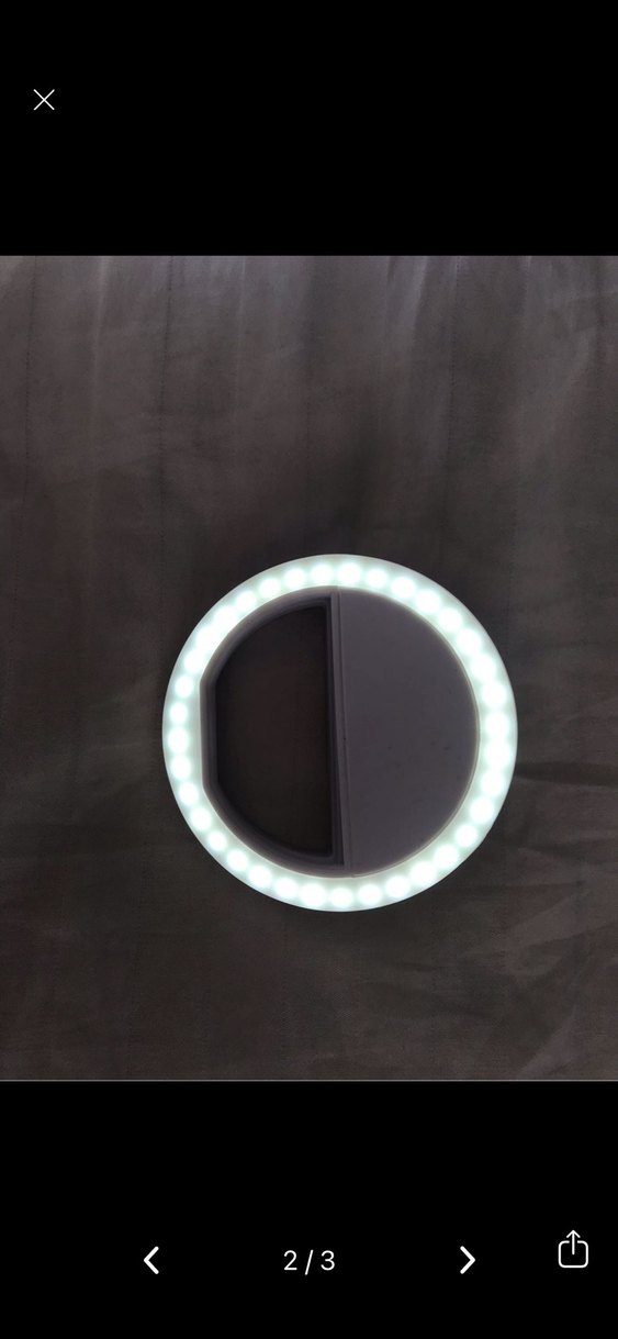 Beyaz Yuvarlak Telefon ustu led - Görsel 2