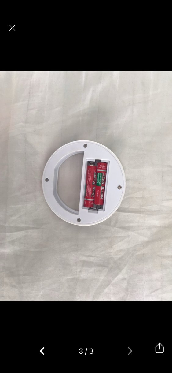 Beyaz Yuvarlak Telefon ustu led - Görsel 3