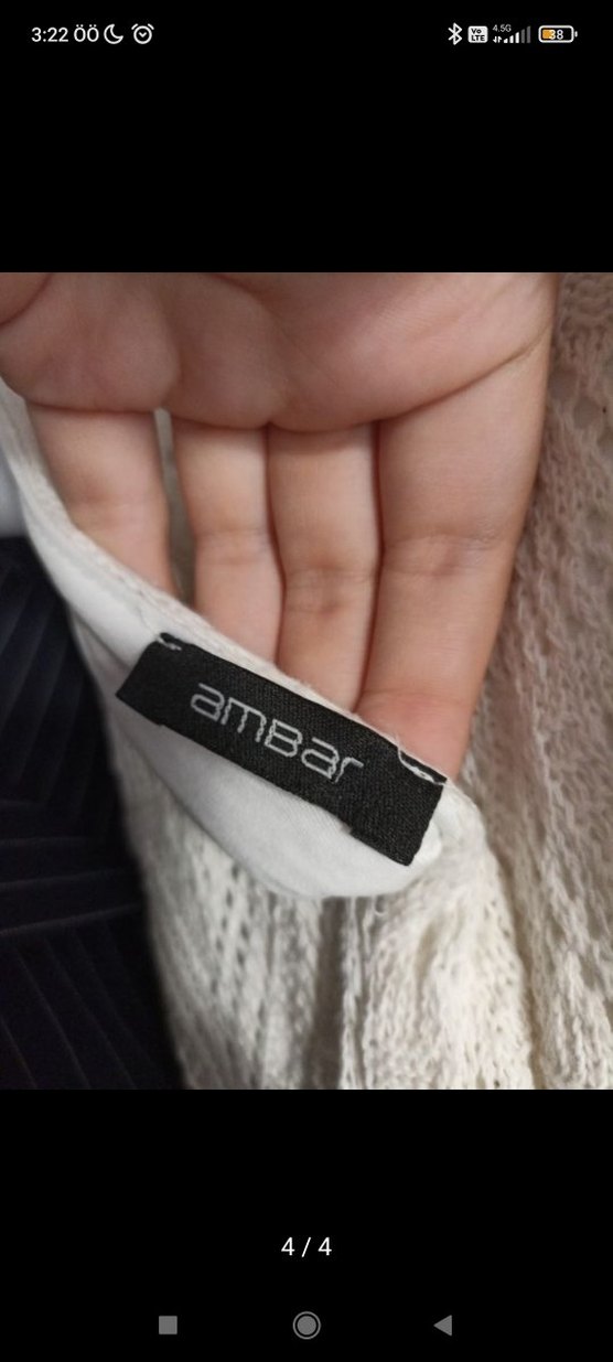 Askılı Ajur Desenli Triko Elbise - Görsel 4