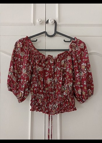 y2k vintage Çiçekli crop - Görsel 3