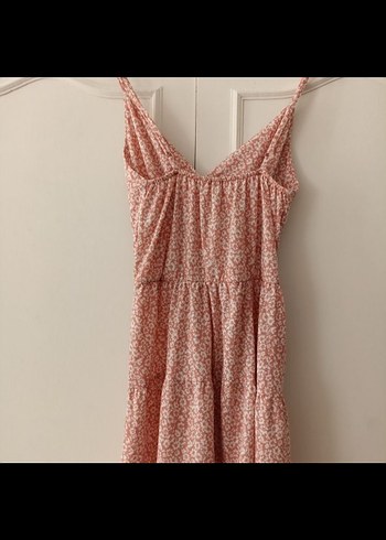 DeFacto Pembe V Yaka Askılı Midi Elbise - Görsel 2