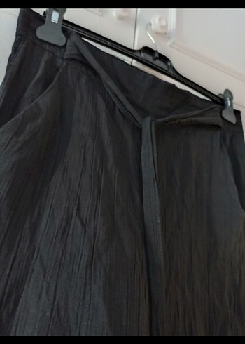 oxxo Siyah Salaş Keten Kadın Pantolon - Görsel 2