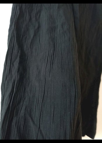 oxxo Siyah Salaş Keten Kadın Pantolon - Görsel 3