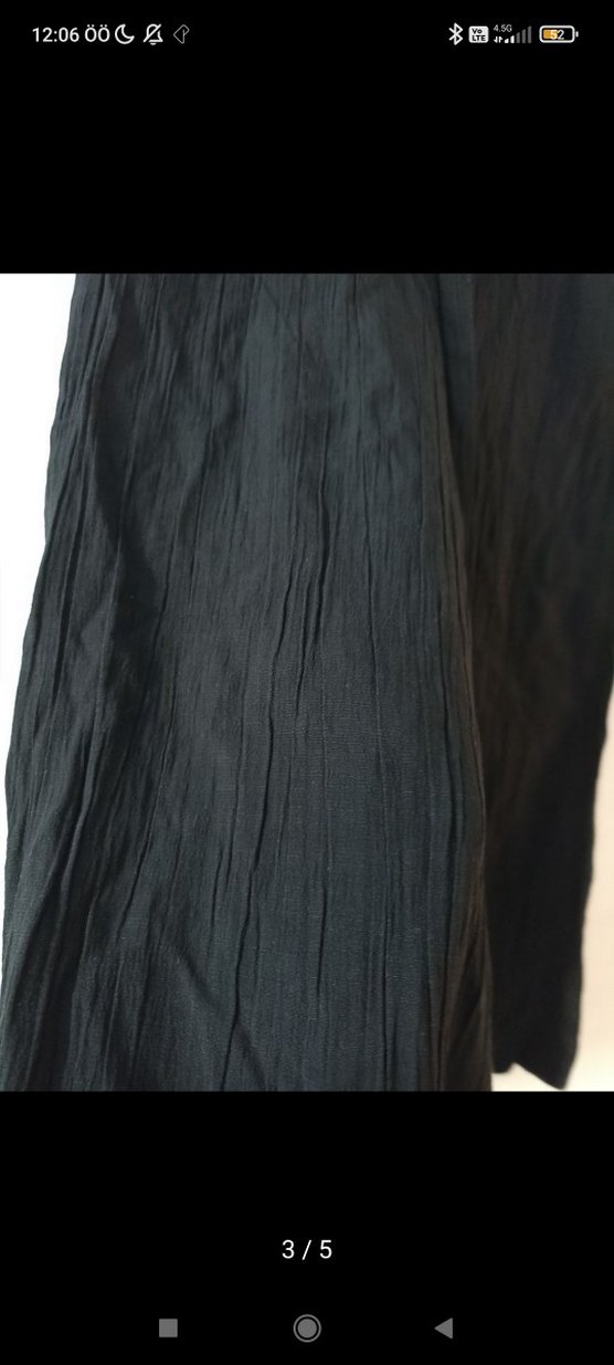 oxxo Siyah Salaş Keten Kadın Pantolon - Görsel 3