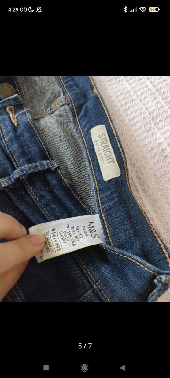 m&s denim kot pantolon - Görsel 5