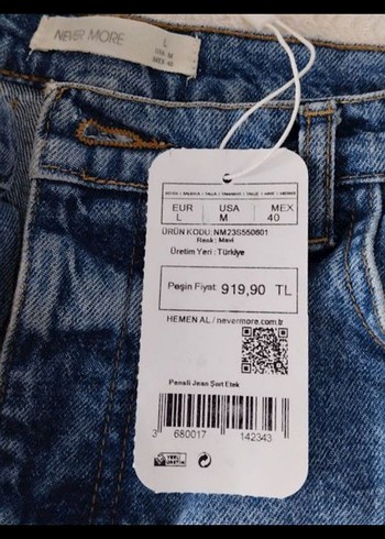 Kadın Mavi Denim Mini Şort önü şort, arkası etek - Görsel 6