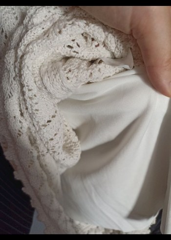 Askılı Ajur Desenli Triko Elbise - Görsel 3