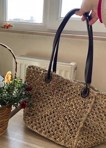 Dantel Detaylı Bohem Örgü Kadın Çanta - Görsel 2