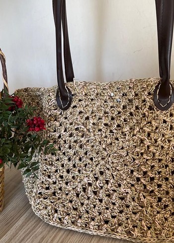 Dantel Detaylı Bohem Örgü Kadın Çanta - Görsel 4