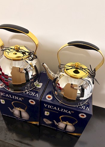 Altın Renkli Paslanmaz Çelik Çaydanlık - Görsel 3