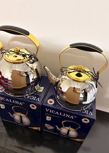 Altın Renkli Paslanmaz Çelik Çaydanlık - Görsel 5