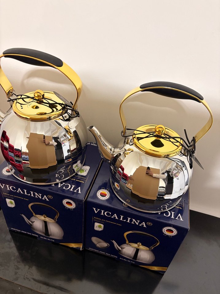 Altın Renkli Paslanmaz Çelik Çaydanlık - Görsel 3